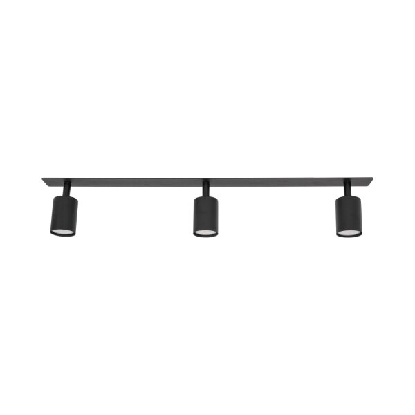 Deckenspot verstellbar Metall Schwarz GU10 L:77 cm
