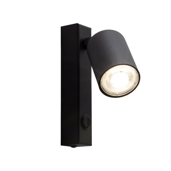 Wandspot verstellbar Schalter Schwarz GU10 B:11 cm