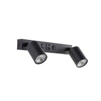 Wandspot verstellbar USB-C Metall Schwarz GU10 B:39 cm