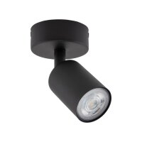 Deckenspot Metall Schwarz akzentuiert GU10 L:12 cm