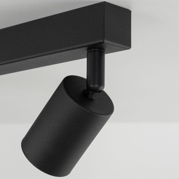 Deckenspot verstellbar Metall Schwarz GU10 L:127 cm
