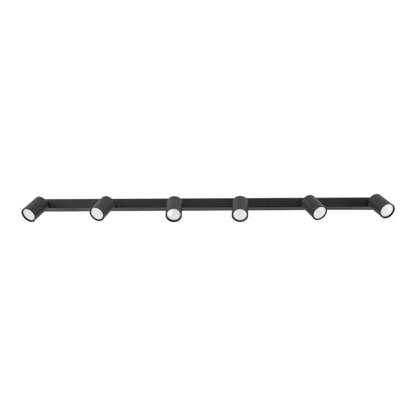 Deckenspot verstellbar Metall Schwarz GU10 L:127 cm