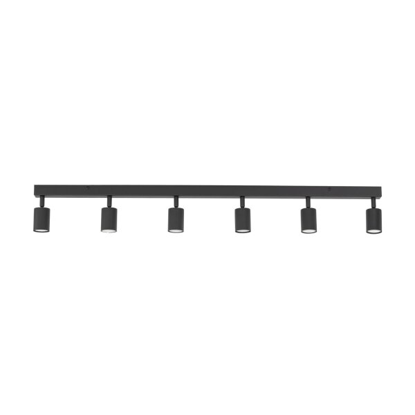 Deckenspot verstellbar Metall Schwarz GU10 L:127 cm