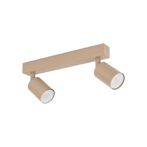 Deckenspot drehbar 2-flammig Sandfarben GU10 L:41 cm