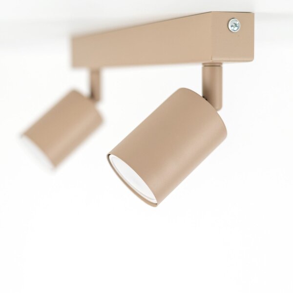 Deckenspot drehbar 2-flammig Sandfarben GU10 L:41 cm