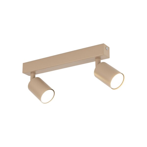 Deckenspot drehbar 2-flammig Sandfarben GU10 L:41 cm