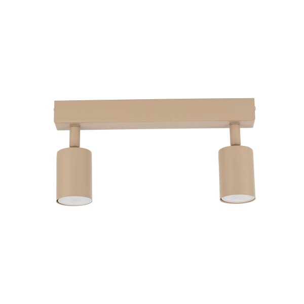 Deckenspot drehbar 2-flammig Sandfarben GU10 L:41 cm