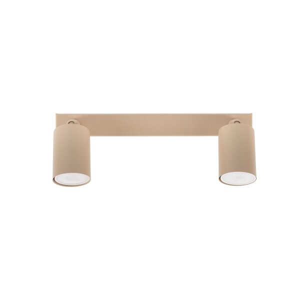 Deckenspot drehbar 2-flammig Sandfarben GU10 L:41 cm