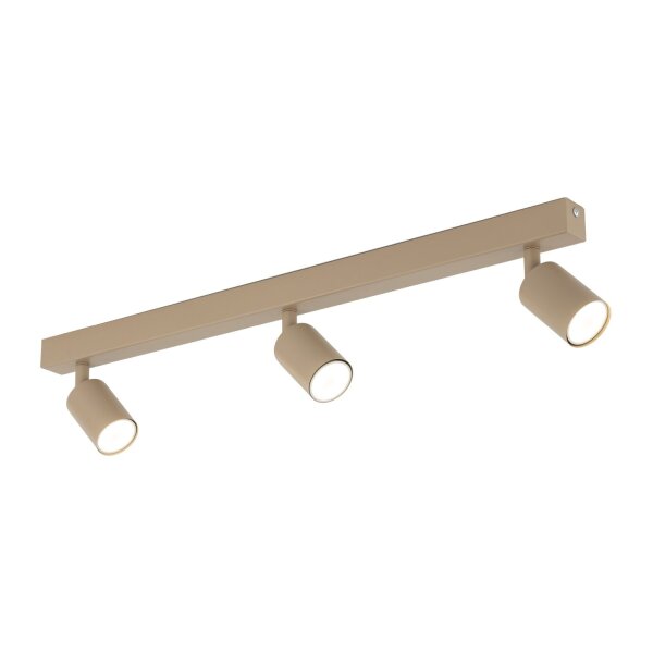 Deckenspot verstellbar Sandfarben Metall GU10 L:77 cm