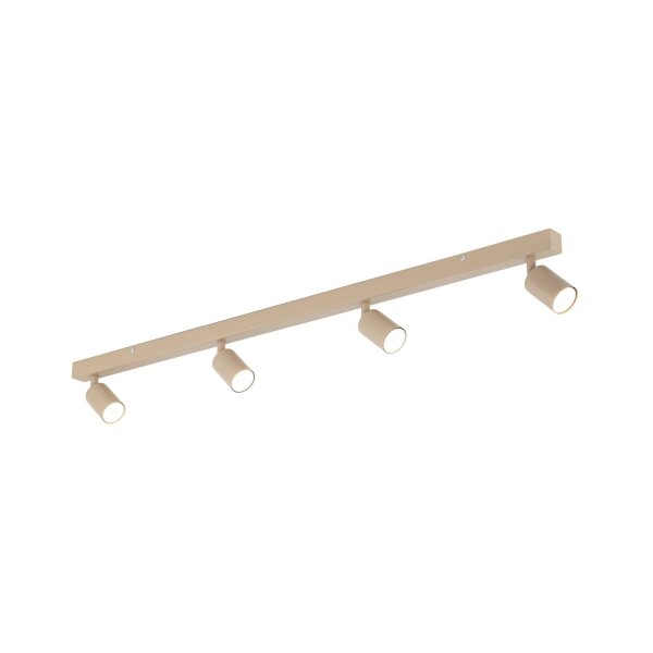 Deckenspot verstellbar Metall Sandfarben GU10 L:123 cm
