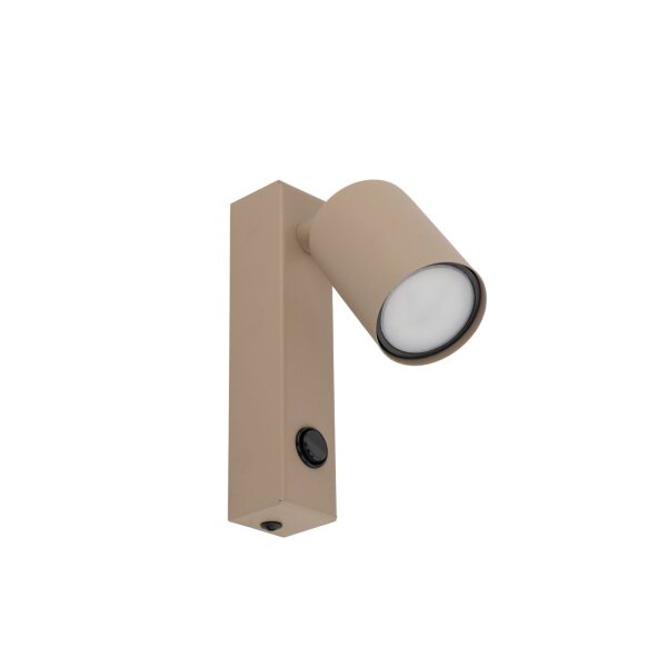 Wandspot flexibel Schalter Sandfarben GU10 B:11 cm