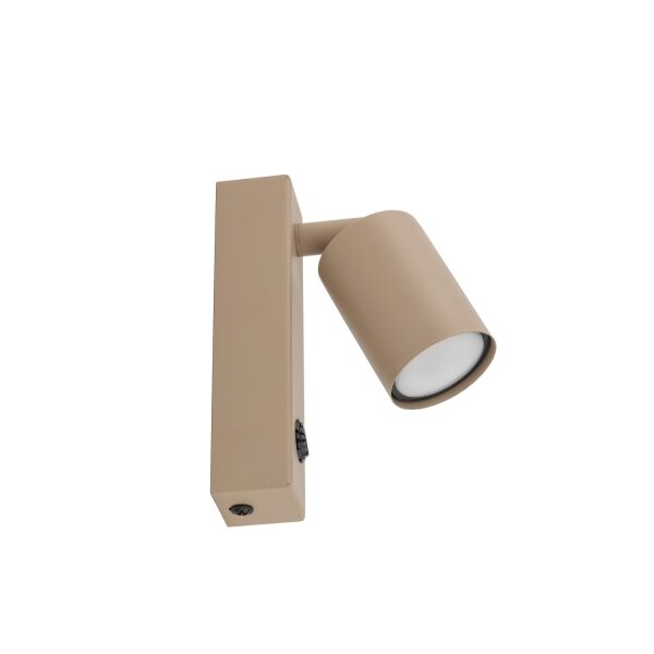 Wandspot flexibel Schalter Sandfarben GU10 B:11 cm