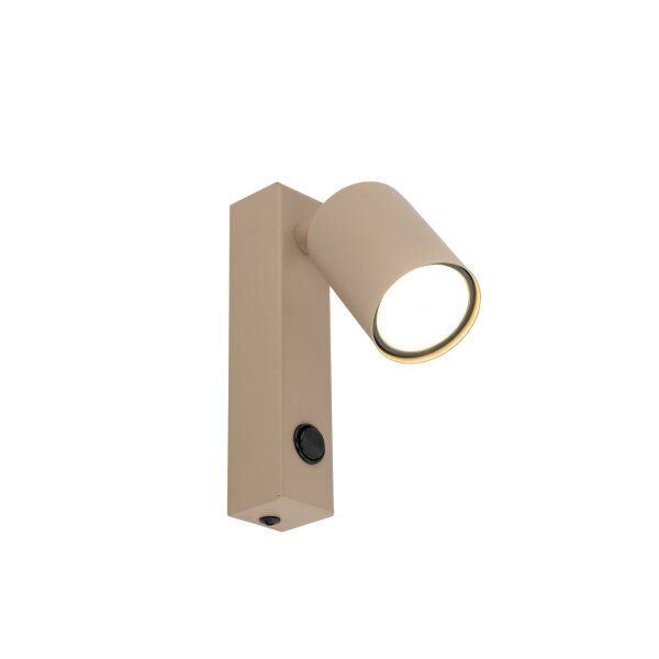 Wandspot flexibel Schalter Sandfarben GU10 B:11 cm