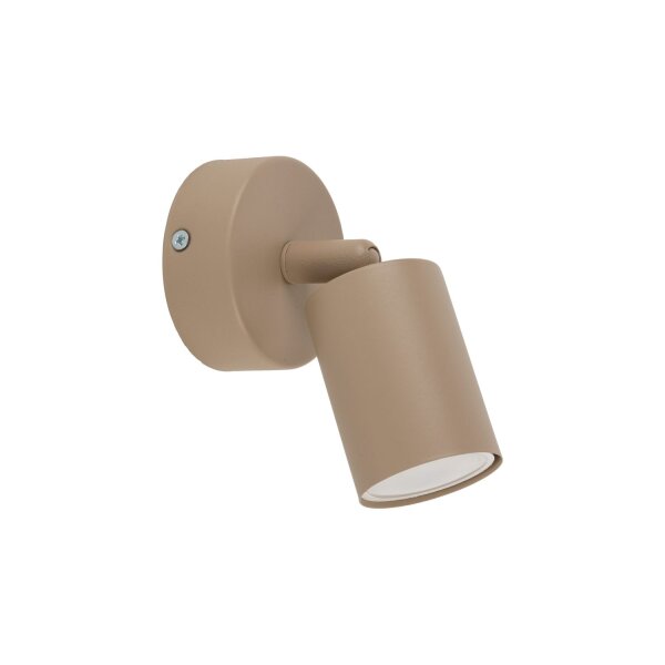 Deckenspot flexibel Metall Sandfarben GU10 L:12 cm