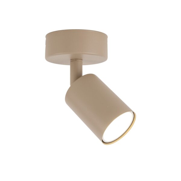 Deckenspot flexibel Metall Sandfarben GU10 L:12 cm