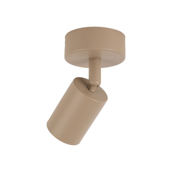Deckenspot flexibel Metall Sandfarben GU10 L:12 cm