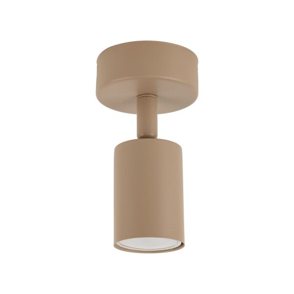 Deckenspot flexibel Metall Sandfarben GU10 L:12 cm