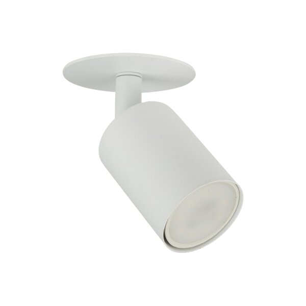 Deckenspot verstellbar Metall Weiß GU10 B:12,5 cm klein
