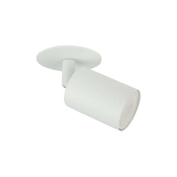 Deckenspot verstellbar Metall Weiß GU10 B:12,5 cm klein