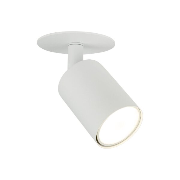 Deckenspot verstellbar Metall Weiß GU10 B:12,5 cm klein