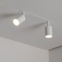 Deckenstrahler flexibel 2-flammig Metall Weiß L:41 cm