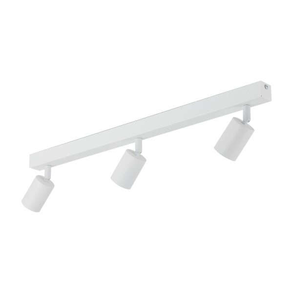 Deckenspot drehbar 3-flammig Metall Weiß GU10 L:77 cm