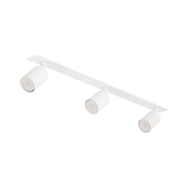 Deckenspot flexibel 3-flammig Metall Weiß GU10 L:77 cm