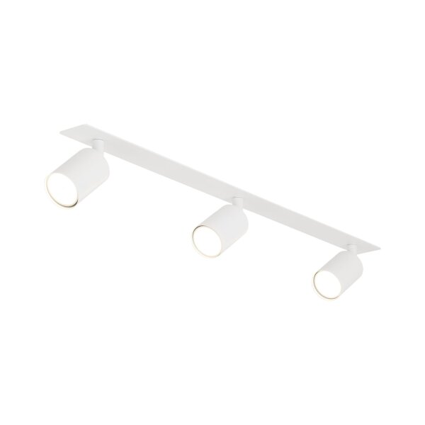 Deckenspot flexibel 3-flammig Metall Weiß GU10 L:77 cm