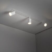 Deckenspot flexibel 3-flammig Metall Weiß GU10 L:77 cm