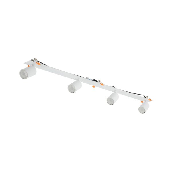 Deckenspot flexibel 4-flammig Metall Weiß GU10 122 cm