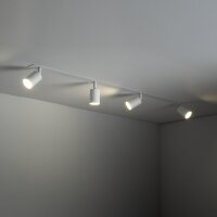 Deckenspot flexibel 4-flammig Metall Weiß GU10 122 cm