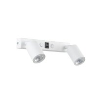 Wandspot Schalter USB-C 2-flammig Weiß GU10 B:39 cm
