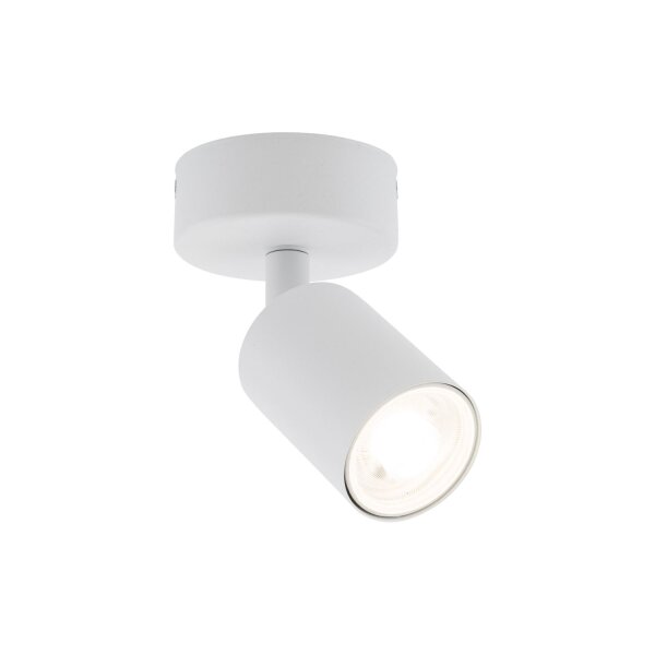 Deckenspot verstellbar Metall Weiß GU10 B:12 cm Modern