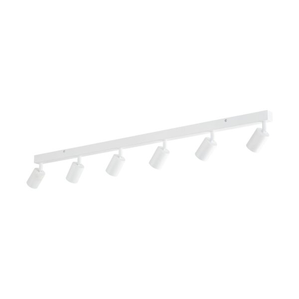 Deckenspot verstellbar 6-flammig Weiß GU10 L:127 cm