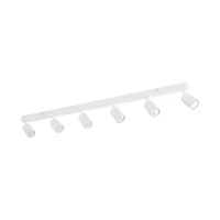 Deckenspot verstellbar 6-flammig Weiß GU10 L:127 cm