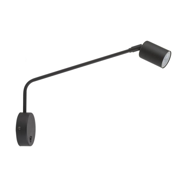 Wandstrahler verstellbar Schalter Schwarz GU10 H:43 cm