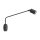Wandstrahler verstellbar Schalter Schwarz GU10 H:43 cm