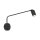 Wandstrahler verstellbar Schalter Schwarz GU10 H:43 cm