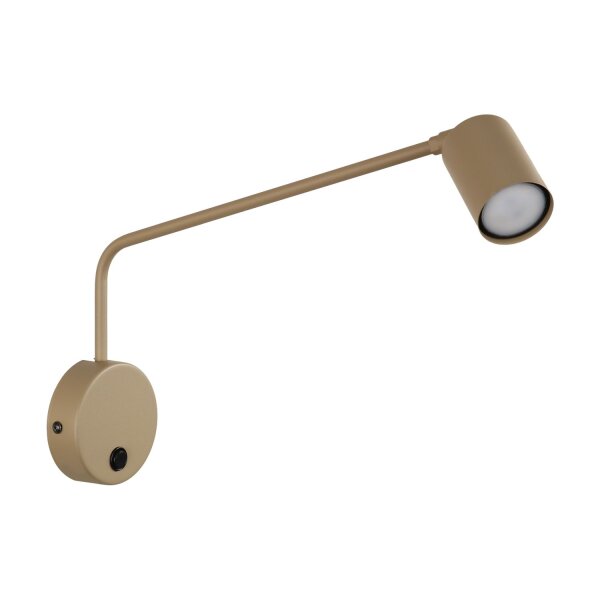 Wandstrahler beweglich Schalter Sandfarben GU10 H:43 cm