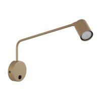 Wandstrahler beweglich Schalter Sandfarben GU10 H:43 cm