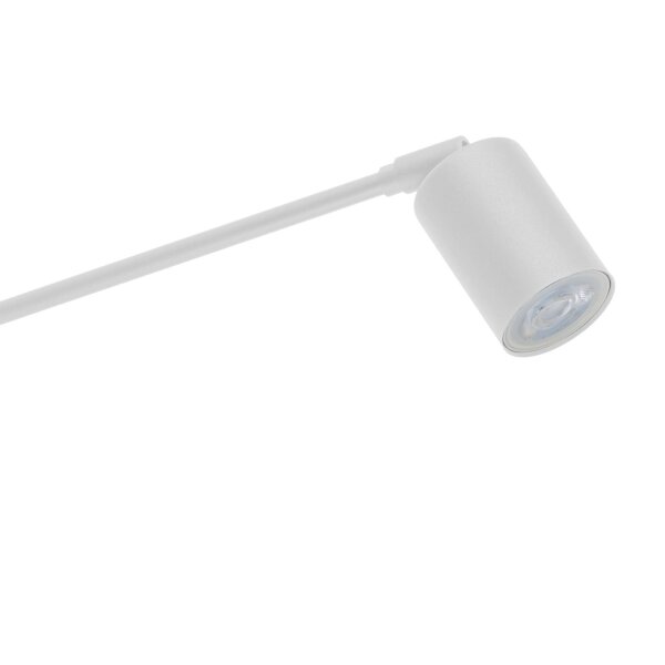 Wandspot verstellbar Schalter Metall Weiß GU10 H:43 cm