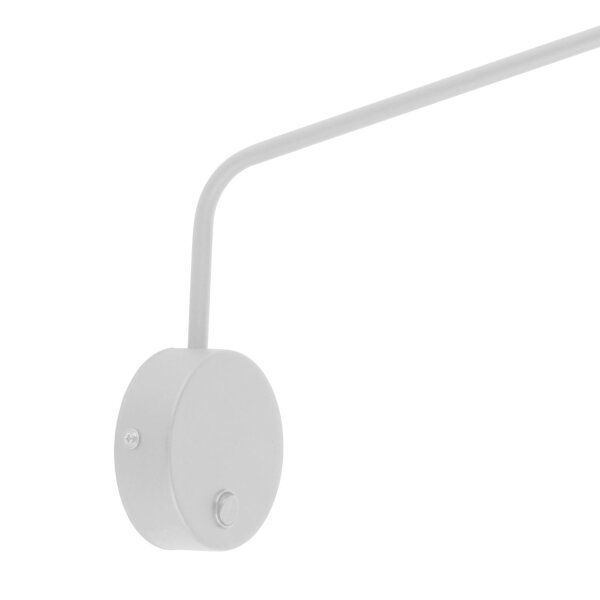 Wandspot verstellbar Schalter Metall Weiß GU10 H:43 cm