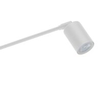 Wandspot verstellbar Schalter Metall Weiß GU10 H:43 cm