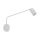Wandspot verstellbar Schalter Metall Weiß GU10 H:43 cm