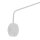 Wandspot verstellbar Schalter Metall Weiß GU10 H:43 cm