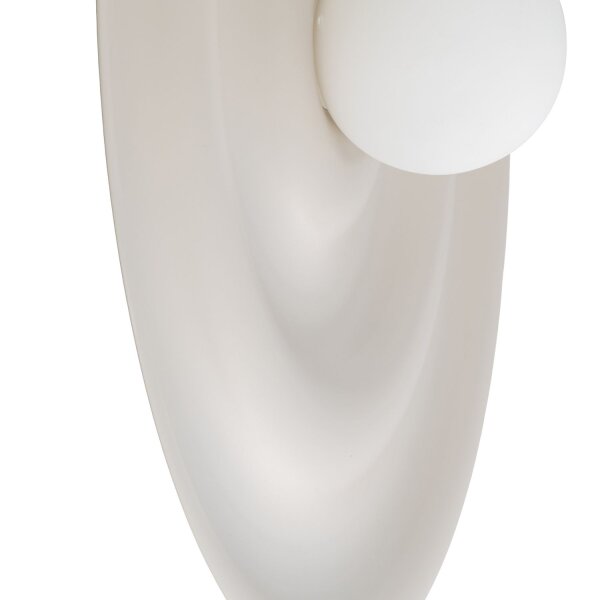 Wandleuchte Glas Metall Weiß Kaschmir G9 Ø60 cm rund