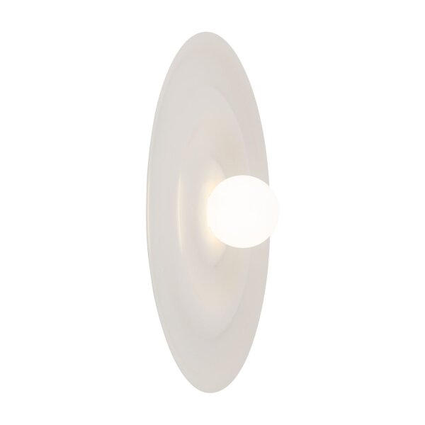 Wandleuchte Glas Metall Weiß Kaschmir G9 Ø60 cm rund