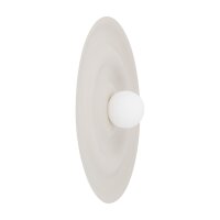 Wandleuchte Glas Metall Weiß Kaschmir G9 Ø60...
