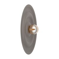 Wandleuchte blendarm Glas Metall Braun G9 H:60 cm rund
