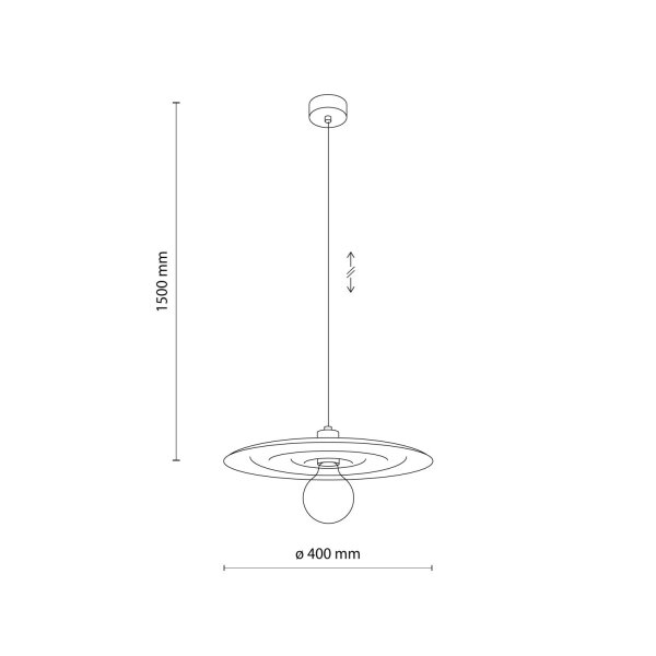 Pendelleuchte blendarm Metall Braun E27 Ø40 cm Modern